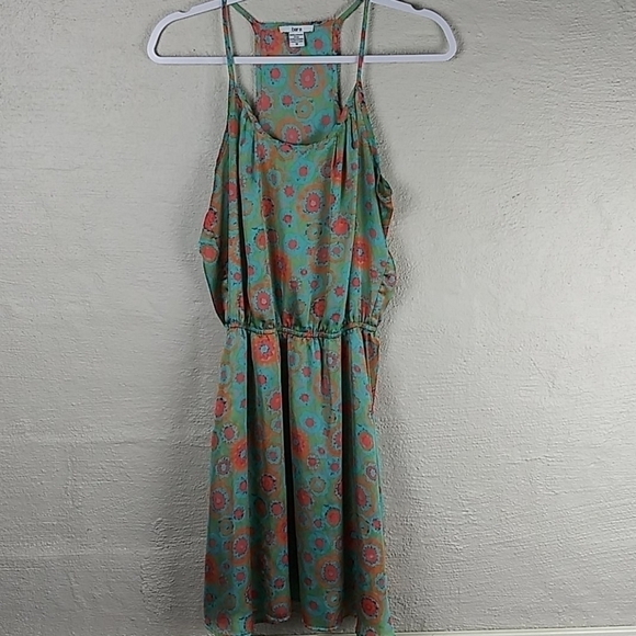 Bar III Green Floral Multicolored Racerback Dress - Picture 10 of 10